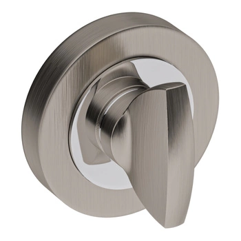 Szyld drzwiowy PLT24, okrągły, WC, nikiel szczotkowany / chrom połysk GAMET