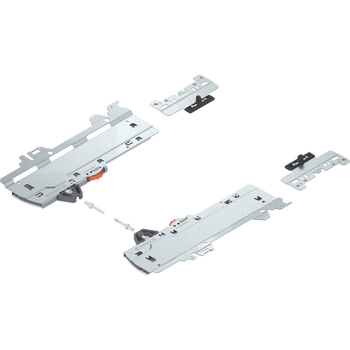 zestaw (Jednostka TIP-ON BLUMOTION + Zabierak + Adapter), do MERIVOBOX, Typ L1, dł. NL=350-600 mm, Całkowita waga szuflady=0-20 kg, prawy+lewy
