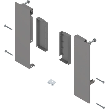 Mocowanie frontu MERIVOBOX , Wysokość E, do szuflady wewnętrznej z relingiem, lewe/prawe