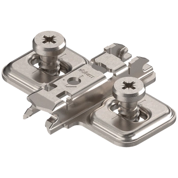 CLIP prowadnik, krzyżakowy, 0 mm, Stal, na zamontowane wkręty EURO , RW: otwór podłużny