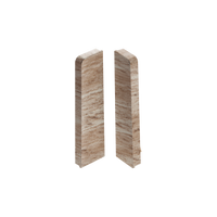 Zaślepki para do listwy przypodłogowej MASTERLINE 15x60mm 1kpl=2szt(L+P) Cezar Pacyfik Matowe